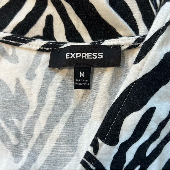 Express‎ Zebra Print Sleeveless Dress Ruched Bodycon Mini Dress Animal Print Med - Picture 5 of 5